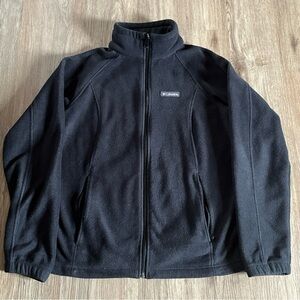 Columbia Sweater Mens Large Gray Fleece Outdoors Full Zip Up Sweatshirt